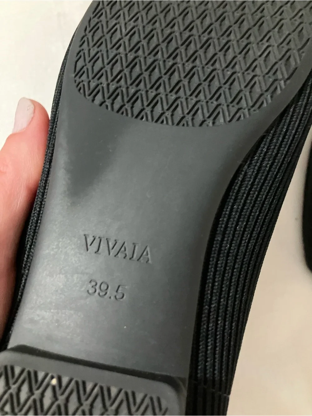 Vivaia Margot Buckle Square Toe Mary Jane’s Black Ballet Flats Size 39.5W